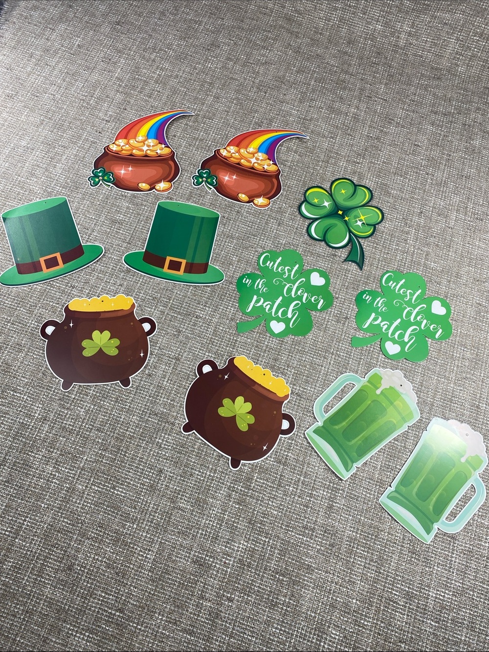 St. Patrick's Day Party cutout for ceiling wall Set - Green Decorations
